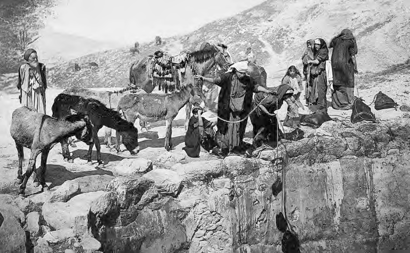 Бедуины у колодца (фото 19 века)