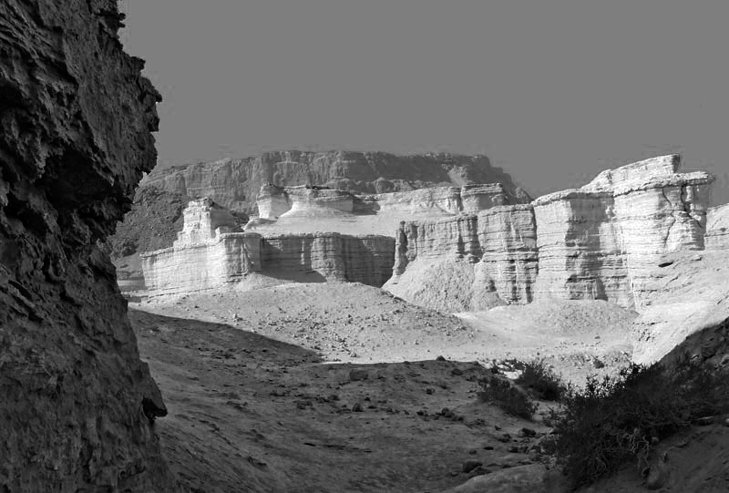 Фантастические образования на берегу Мертвого моря напоминают городские постройки