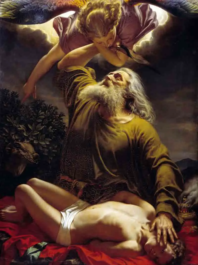 Авраам приносит Исаака в жертву. Евграф Рейтерн (1849 год)